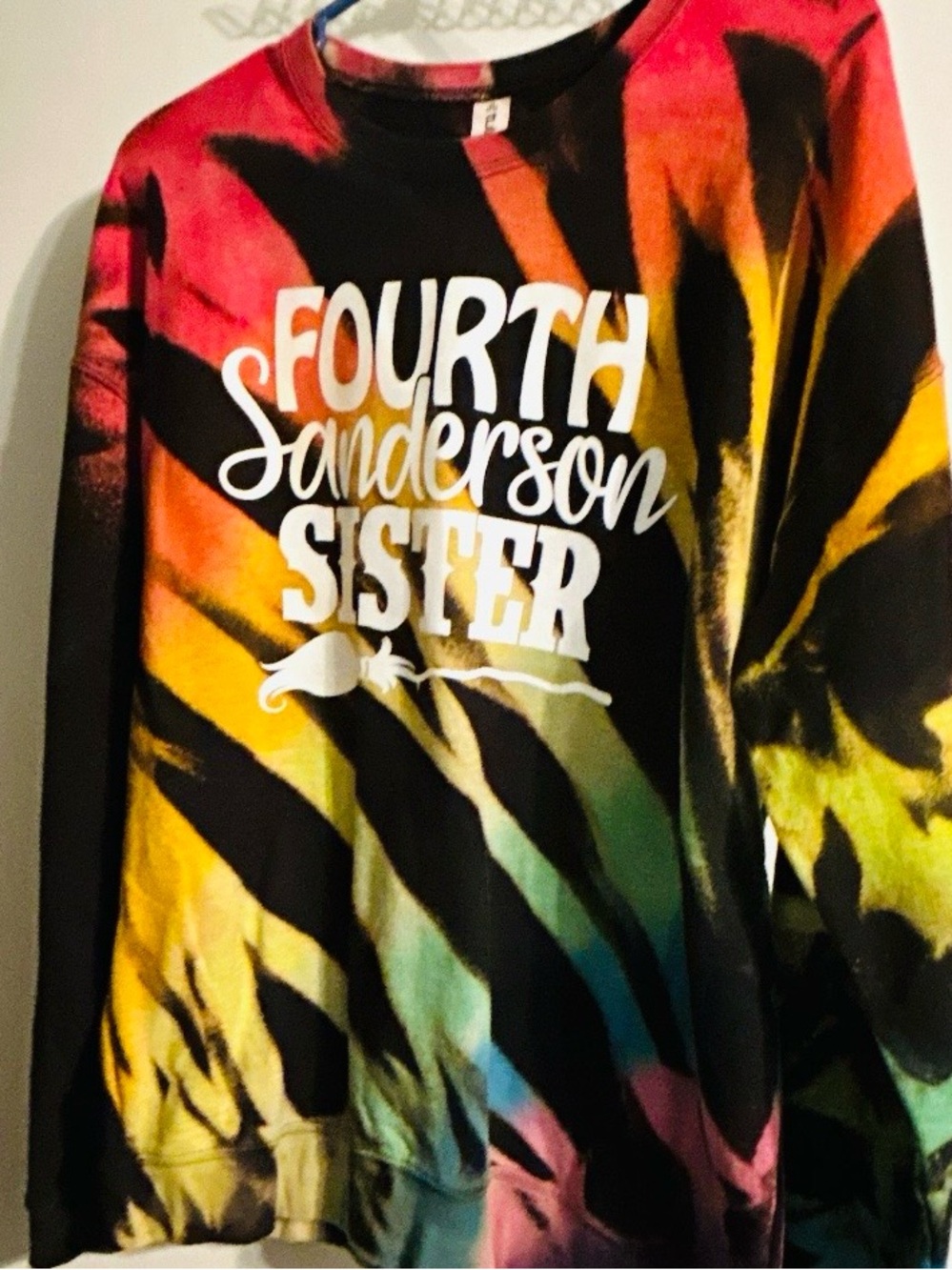 Halloween Fourth Sanderson Sister Tie-Dye Women’s Sweatshirt - Multicolor